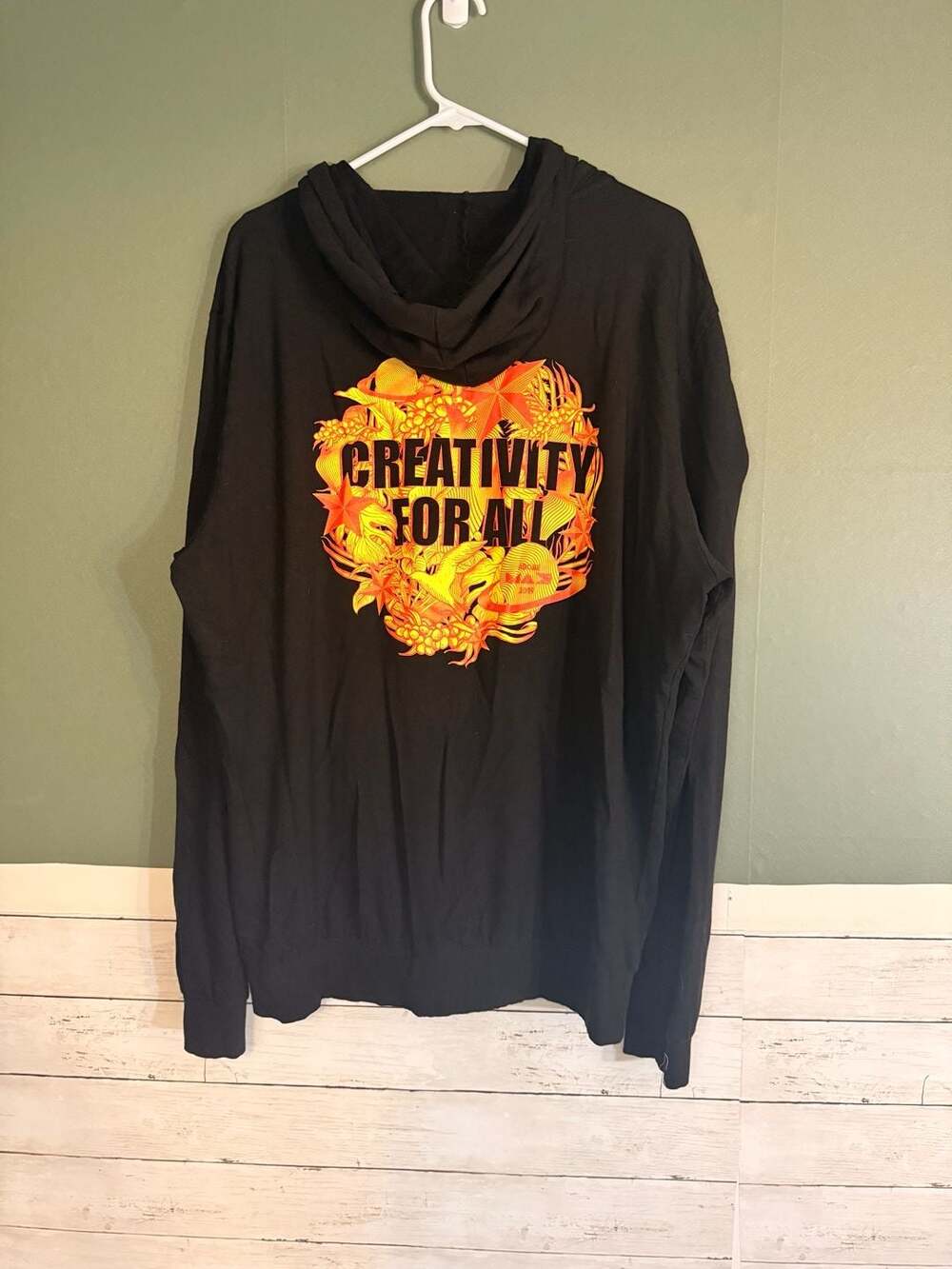Marine Layer Creativity For All Hoodie Size XL Black Zip